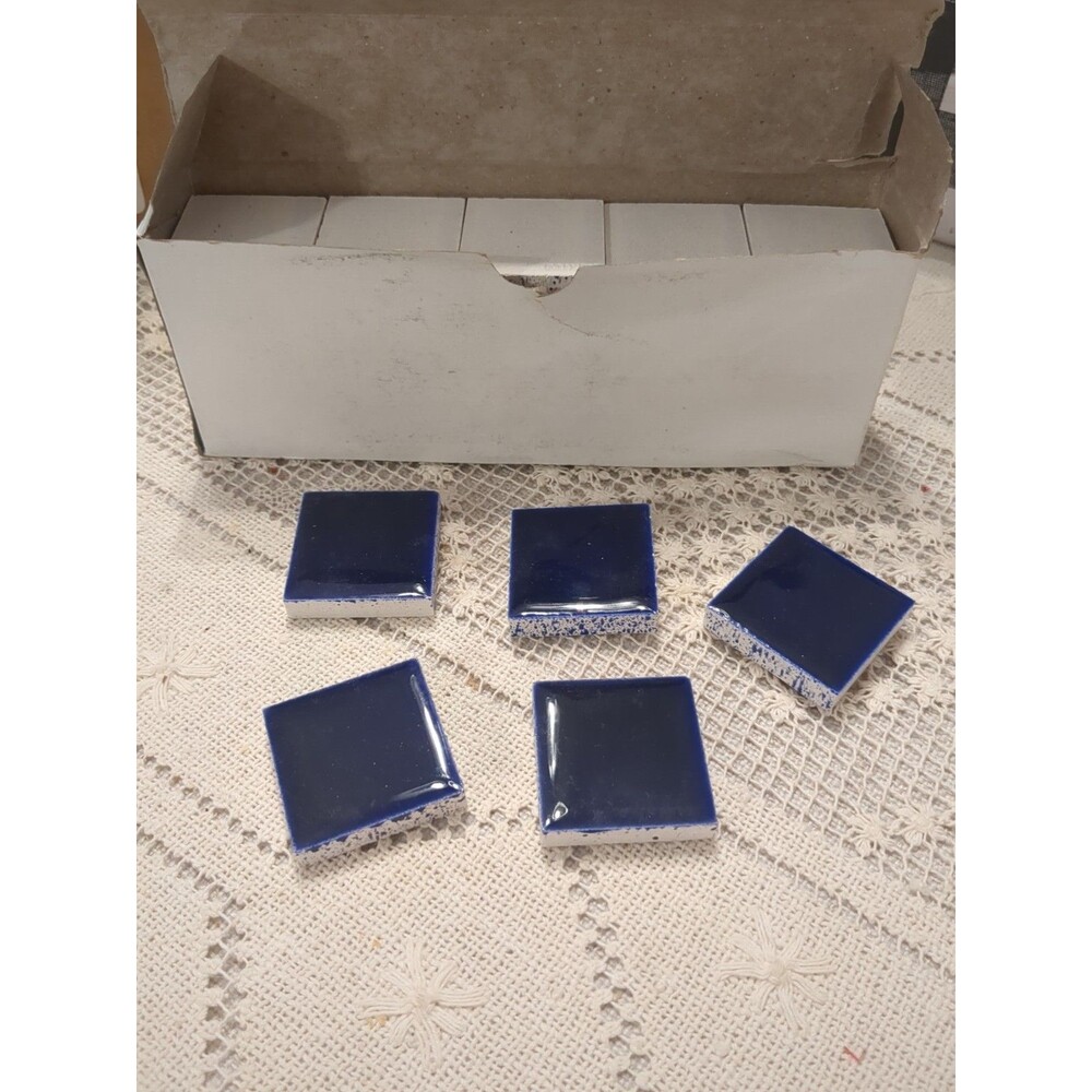American Olean Blue Gloss 1-3/8" Square Ceramic Tile Dots (40 Dots Per Box)